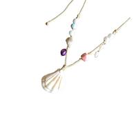 our fave Collana con ciondolo a conchiglia regolabile, gioielli 2025, alla moda, per feste in spiaggia e da indossare tutti i giorni, catena per clavicola da spiaggia