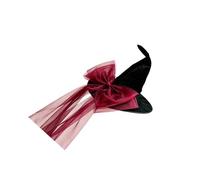 our fave Drammatico cappello da strega a punta con dettaglio fiocco | Copricapo nero per lo styling del palcoscenico e per feste