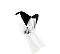 our fave Drammatico cappello da strega a punta con dettaglio fiocco | Copricapo nero per lo styling del palcoscenico e per feste