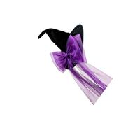 our fave Drammatico cappello da strega a punta con dettaglio fiocco | Copricapo nero per lo styling del palcoscenico e per feste