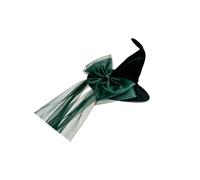 our fave Drammatico cappello da strega a punta con dettaglio fiocco | Copricapo nero per lo styling del palcoscenico e per feste