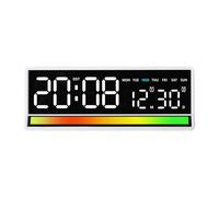 our fave Suono interattivo Visual Digital Clock con effetti arcobaleno Musica intelligente attivato LED Clock Aggiornamenti per soggiorno Deck contemporaneo