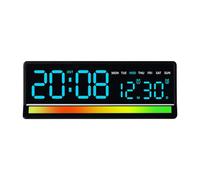 our fave Suono interattivo Visual Digital Clock con effetti arcobaleno Musica intelligente attivato LED Clock Aggiornamenti per soggiorno Deck contemporaneo