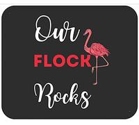 Our Flock Rocks Flamingo Mother's Day Mousepad Piccolo Tappetino per Mouse Morbido Tappetino Scrivania for Computer Accessori Scrivania Ufficio 25X30Cm