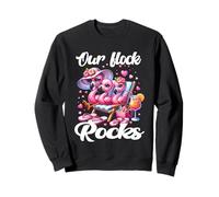 Our Flock Rocks Flamingo Vacanze estive Family Matching Felpa