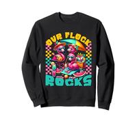 Our Flock Rocks Flamingo Vacanze estive Family Matching Felpa