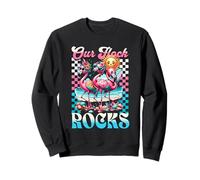 Our Flock Rocks Flamingo Vacanze estive Family Matching Felpa