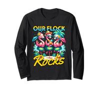 Our Flock Rocks Flamingo Vacanze estive Family Matching Maglia a Manica
