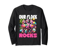 Our Flock Rocks Flamingo Vacanze estive Family Matching Maglia a Manica