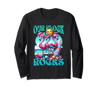 Our Flock Rocks Flamingo Vacanze estive Family Matching Maglia a Manica