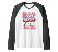 Our Flock Rocks Flamingo Vacanze estive Family Matching Maglia con Maniche Raglan