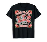 Our Flock Rocks Flamingo Vacanze estive Family Matching Maglietta