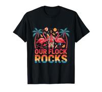 Our Flock Rocks Flamingo Vacanze estive Family Matching Maglietta