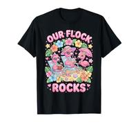 Our Flock Rocks Flamingo Vacanze estive Family Matching Maglietta