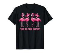 Our Flock Rocks Flamingo Vacanze estive Family Matching Maglietta