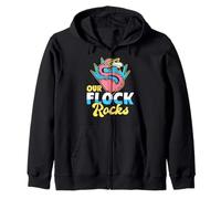Our Flock Rocks Funny Team Family Teacher Gift Felpa con Cappuccio