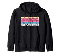 Our Flock Rocks Funny Team Family Teacher Gift Felpa con Cappuccio
