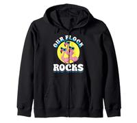Our Flock Rocks Funny Team Family Teacher Gift Felpa con Cappuccio