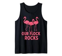 Our Flock Rocks Pink Flamingo Funny Matching Family Group Canotta