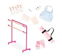 Our Generation - Set per il balletto - Tappetino yoga e trucco finto - Accessori per bambole da 46 cm - Gioco di fantasia- Giocattoli per bambini dai 3 anni in su - Dancing Feet