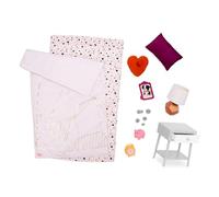 Our Generation - Bagliore della Notte - Accessori per Bambole da 46 cm - Set di Biancheria da Letto - Mobili per la casa delle Bambole - Gioco di finzione - Giocattolo per Bambini dai 3 Anni in su