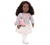 Our Generation Bambola da 46 cm - occhi castani & capelli bruna - vestito pattinaggio - gioco di fantasia - giocattoli per bambini dai 3 anni in su, Demi