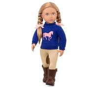 Our Generation - Bambola equestre di 46 cm- Capelli biondi e occhi verdi - Completo da equitazione - Gioco di fantasia- Giocattoli per bambini dai 3 anni in su - Montana Faye