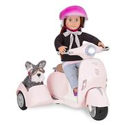 Our Generation BD37389Z - Scooter Sidecar per bambole, rosa