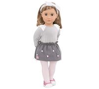 Our Generation - Bina - Bambola fashion da 46 cm - Capelli castani e occhi verdi - Gonna Pom Pom - Gioco di finzione - Giocattolo per bambini dai 3 anni in su