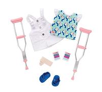 Our Generation- Booboo Kisses Puppa Vestito con stampelle, Colore Unico, 3 Anni, BD30287Z