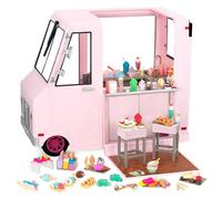Our Generation - Camioncino dei Gelati Sweet Stop - Rosa - Playset Veicolo Rosa - Giocare con Il Cibo - Accessori per Bambole da 46 cm - Gioco di finzione - Giocattolo per Bambini dai 3 Anni in su