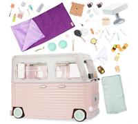 Our Generation - 58Pc Camper Playset - Toy Vehicle With Electronics - 18-inch Doll Accessories - Pretend Play - Kids Ages 3 & Up - RV Country Cruising