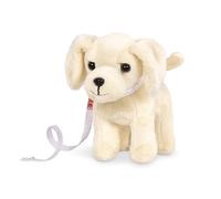 Our Generation Cucciolo Golden Retriever snodabile con collare e guinzaglio | Peluche cane da 15 cm con zampe snodabili, collare e guinzaglio staccabile; adatto alle bambole da 46 cm; 3+ anni