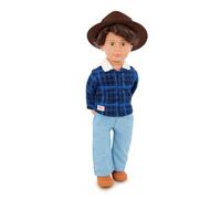 Our Generation - 18-inch Boy Doll - Lifelike Hazel Eyes & Wavy Brown Hair - Western-Style Outfit & Country Hat - Pretend Play - Toys for Kids Ages 3 Years Old & Up - Dustin