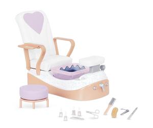 Our Generation - Evviva la giornata termale! - Playset sedia da salone - Musica e suoni dell'acqua della spa - Accessori per bambole da 46 cm - Giocattolo per bambini dai 3 anni in su