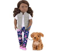 Our Generation - Malia - Bambola e animale domestico da 46 cm - Occhi castani e capelli castani - Animale di peluche barboncino - Gioco di finzione - Giocattolo per bambini dai 3 anni in su