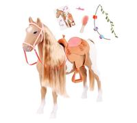 Our Generation - Palomino Hair Play Horse - Cavallo marrone per acconciature - Accessori colorati per lo styling - Giocattoli per bambini dai 3 anni in su