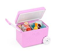 Our Generation - Raffreddatore da campeggio OG - Accessori per bambole da 46 cm - Frigorifero rotante con ruote - Cibo giocattolo per finta - Gioco d'immaginazione - Bambini dai 3 anni in su