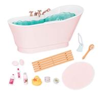 Our Generation - Set bagno e bolle - Accessori per bambole da 46 cm - Set vasca da bagno - Suoni d'acqua - Gioco di finzione - Giocattolo per bambini dai 3 anni in su