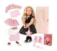 Our Generation - Bambola Starry Starter - 46 cm - Capelli biondi e occhi azzurri - 3 abiti e accessori per lo styling in confezione regalo - Gioco di finzione - Stella - 3 anni+