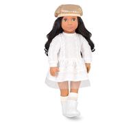 Our Generation - Talita - Bambola da 46 cm - Capelli neri e occhi verdi - Corpo morbido - Completo natalizio - Giocattolo per bambini dai 3 anni in su