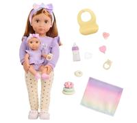 Our Generation Tory & Riley - Set di bambole da 45,7 cm con accessori per la cura, biberon, bavaglino e giocattoli, gioco di simulazione, regali per bambini