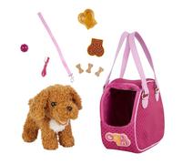 Our Generation - Salto nel trasportino per cani - Cane barboncino di peluche - Borsa per animali domestici - Accessori per bambole da 46 cm - Animale di peluche - Bambini 3 anni +