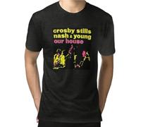 Our House from Déjà VU by Crosby Stills N& Young T Shirt David Graham CSNYBlackM
