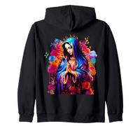 Our Lady of Guadalupe Saint Virgin Mary Felpa con Cappuccio