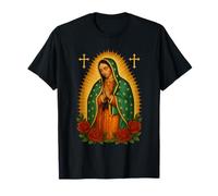 Our Lady of Guadalupe Saint Virgin Mary Virgen de Guadalupe Maglietta