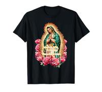 Our Lady of Guadalupe Tee Traditional Mexican Catholic Icon Maglietta