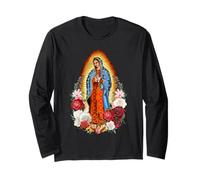 Our Lady Virgen De Guadalupe Nuestra Senora de Mexico Maglia a Manica
