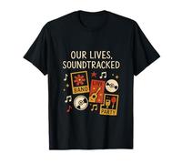 Our Lives Colonna Sonora Music Collage Graphic Maglietta