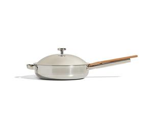 Our Place Titanium Always Pan Pro - Padella antiaderente senza rivestimento, 27 cm, a tre strati, sicura per forno, induzione e piani cottura